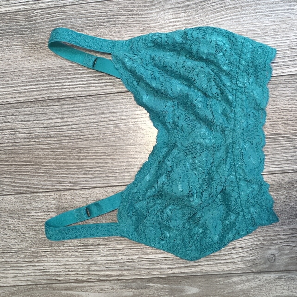 Cosabella Never Say Never Blue Wireless Lace Bralette S